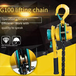 LB-A075 Handle Hoist 0.75t 1.5m Manganese Steel Chain Hoist Inverted Car Sheet Metal Spreader