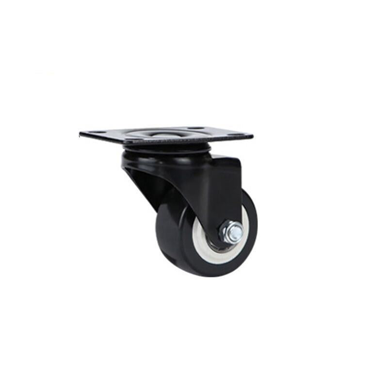 2.5 Inch PU Universal Wheel Office Chair Furniture Wheel Mute Gold Diamond Wheel Black Caster Universal Wheel