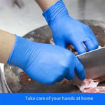 Disposable Nitrile Gloves Powder Free Anti Slip Oil Proof Waterproof Multipurpose Gloves For Beauty Kitchen Hotel Cleaning Work Labor Protection M Size