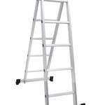 1.8m Aluminum Alloy Ladder Multi Function Folding Herringbone Engineering Dual Purpose Thickened Joint Vertical Ladder 1.8m
