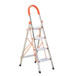 1.5m Stainless Steel Ladder Portable Aluminum Alloy Miter Ladder Folding Ladder D-type Stainless Steel 4 Steps