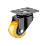 1.5 Inch Flat Bottomed Movable Caster Orange Polyurethane (PU) Casters 4 Sets Of Medium And Light Universal Wheels