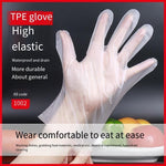 Disposable TPE Gloves Large Thickened Long Frosted Antiskid Food Grade Baking Kitchen Gloves 100 Pieces / Pack