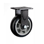 8 Pieces / Box 8 Inch Fixed Heavy Duty Caster Gray Core Black Polyurethane (PU) Caster Directional Wheel