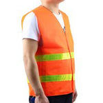 Labor Orange Reflective Safety Vest Sanitation Work Clothes Highlight Night Work Clothing- Orange Free Size