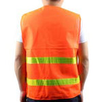 Labor Orange Reflective Safety Vest Sanitation Work Clothes Highlight Night Work Clothing- Orange Free Size