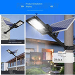 200W LED Solar Street Light IP65 Outdoor Lighting Street Lamp With 6m Pole 406pcs Lamp Beads