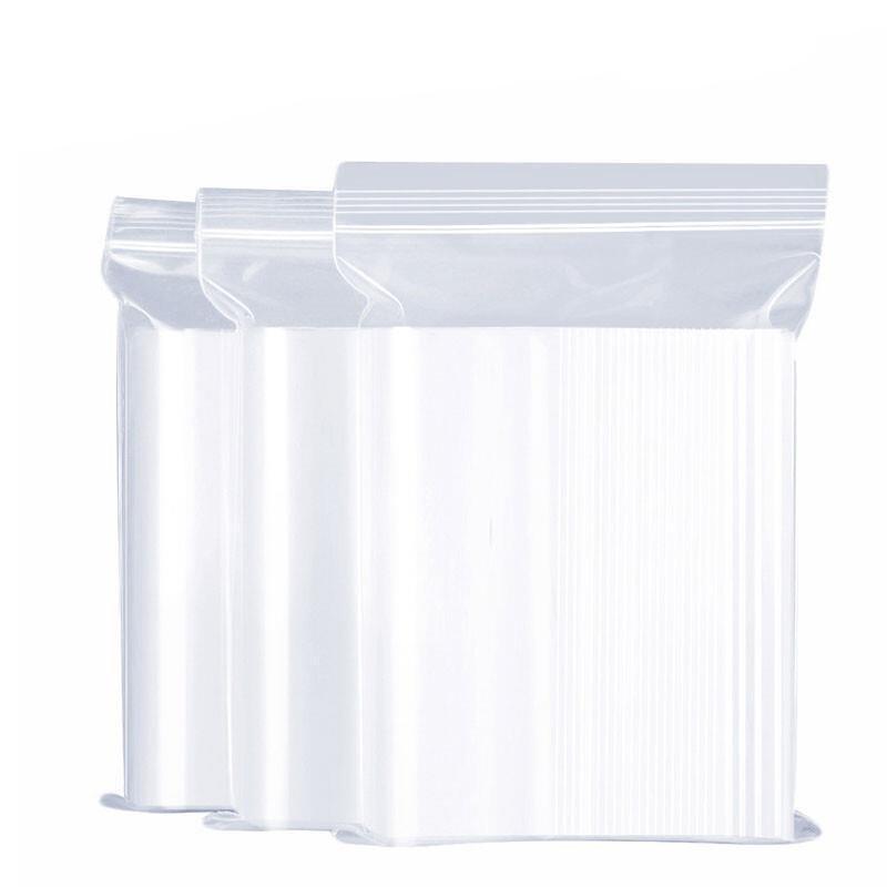 10 Bags 20*28*6 Thread 100 Pieces/Bag Food Self Sealing Bag Thickened Waterproof PE Transparent Bag