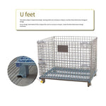 Storage Cage Steel Cage Folding Logistics Turnover Basket Iron Frame Storage Cage Car