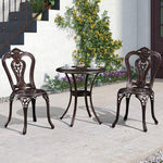 Balcony Table And Chair Three Piece Garden European Leisure Tea Table Light Luxury Outdoor Cast Aluminum Table And Chair