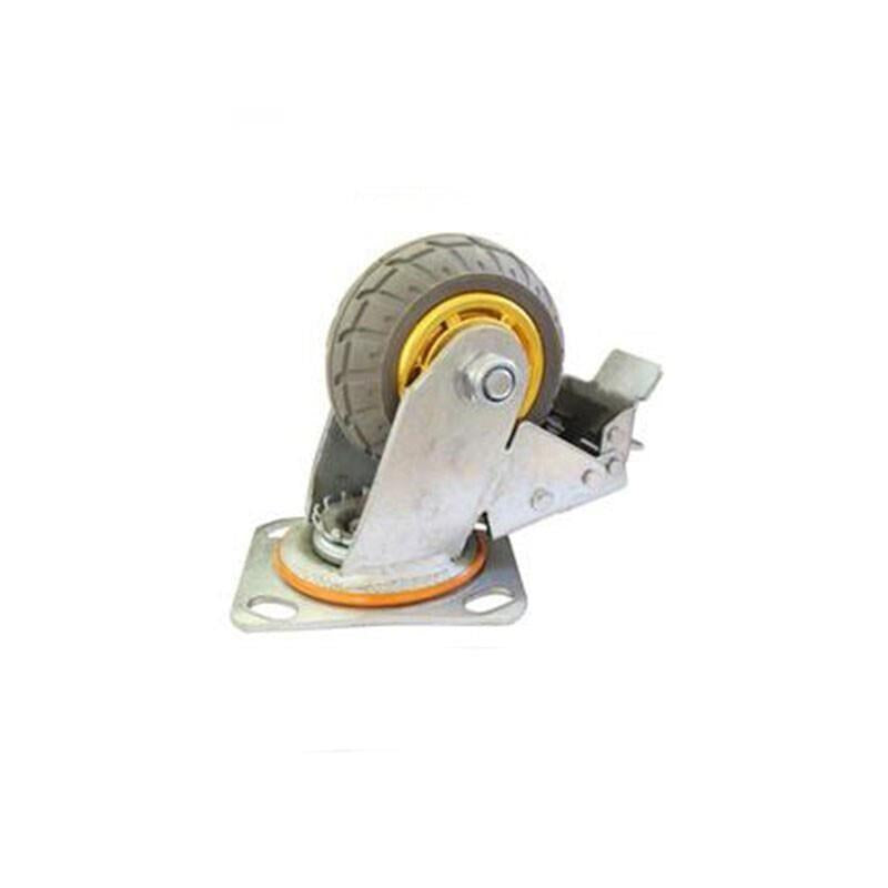 3 Inch Brake Wheel Wheelbarrow Caster Rubber Wheel Silent Wheel Directional Wheel Trailer Universal Wheel  1 Piece