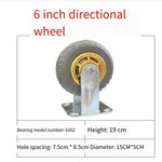 6 Inch Directional Wheel Wheelbarrow Caster Rubber Wheel Silent Wheel Directional Wheel Trailer Universal Wheel Industrial Flat Car Wheel