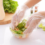 Free Size 100 Pieces / Bag Disposable Glove PE Film Transparent Dining Table Picnic Lobster Glove