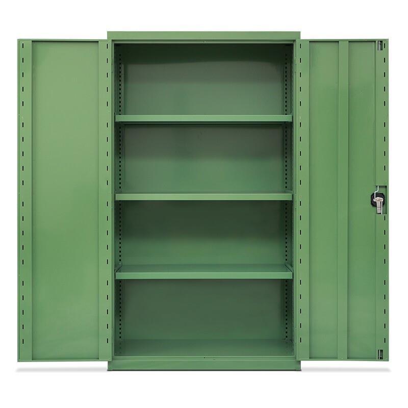 Heavy Tool Cabinet Finishing Cabinet Workshop Storage Cabinet Hardware Tools Two Door Storage Iron Cabinet With Lock Machine Tool Green C3000