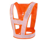 Vest Reflective Vest Safety Vest Traffic Warning Suit Reflective Vest Breathable V-lattice Fluorescent Orange Free Size