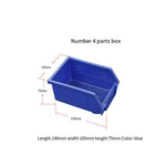 Parts Box No.4 Blue 140 * 105 * 75 Combined Screw Box Tool Storage Box Plastic Box Shelf