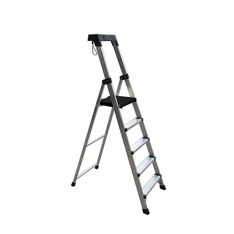 1.65m Aluminum Alloy Five Step Ladder Dual Purpose Ladder Folding Ladder Bearing 90kg