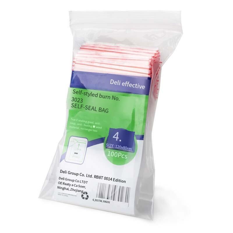 Self Sealing Bag (Transparent) - No.4 (100 Pieces / Bag) 120x80mm 0.04mm