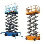 High Altitude Platform Mobile Hydraulic Lifting Work Vehicle Aluminum Alloy Two Mast High Altitude Elevator