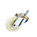 4 Sets 4 Inch Lead Screw Movable Caster Wheel Beige Polypropylene (PP) Caster Medium Double Ball Bearing Universal Wheel