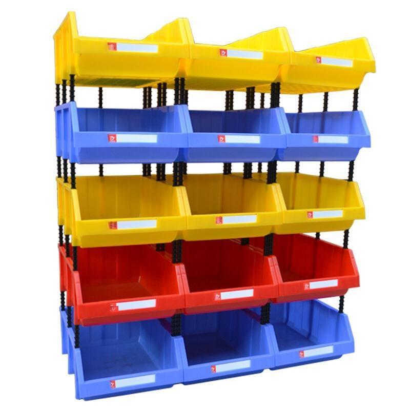 Modular Parts Box Thickened Inclined Plastic Box Material Box  Components Box Screw Box Tool Box  180 * 120 * 80 mm (default Blue)