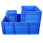 800 * 600 * 120 mm Plastic Turnover Box Logistics Transfer Box Warehouse Workshop Plastic Box Transport Storage Box  (blue)