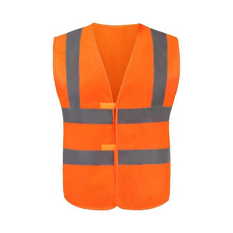 Reflective Vest Back Center Warp Knitted Fluorescent Orange Men & Women, Work, Cycling, Runner, Surveyor, Volunteer, Crossing Guard, Road, Construction