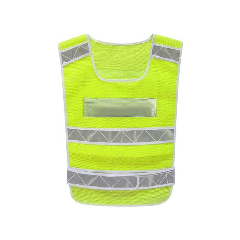 Mesh Reflective Vest Thickened Fishing Net Cloth  Fluorescent Yellow Orange