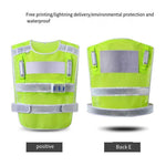 Led Rechargeable Reflective Vest Mesh Safety Vests With Flashing Light Personal Protection Body Protection Safety Vests