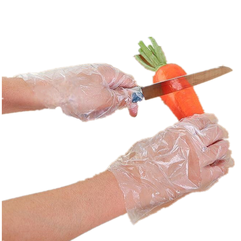 Disposable Gloves Transparent Health PVC Food Gloves Catering Crayfish Beauty Plastic Gloves 100 Pieces / Bag