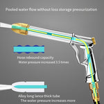 7.5m Car Washing Water Gun High-pressure Flower Watering Artifact Telescopic Water Pipe Hose Household Floor Washing Car Brush Tool Set