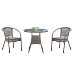 Outdoor Balcony Table And Chair Rattan Chair Combination Courtyard Tea Table Rattan Chair Charm Coffee 4 Chair + 80 Square Table