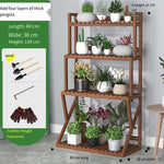 Balcony Flower Rack Living Room Solid Wood Flower Rack Indoor Floor Type Simple Partition Multi Meat Green Pineapple Plant Storage Flower Pot Rack Movable Carbonization Four Layers 80 Plus Round Payment [movable]