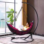 Hanging Chair Hanging Basket Swing Indoor Rocking Chair Hammock Bedroom Balcony Leisure Bird's Nest Hanging Orchid Rocking Chair White Hammock