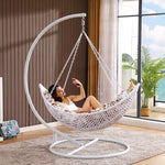 Hanging Chair Hanging Basket Swing Indoor Rocking Chair Hammock Bedroom Balcony Leisure Bird's Nest Hanging Orchid Rocking Chair White Hammock