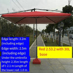 3.0mX3.0m Outdoor Sunshade Umbrella Large Courtyard Umbrella Sun Umbrella Folding Beach Umbrella Booth Umbrella Thickened With Dark Green