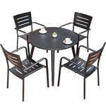 70cm Nordic Outdoor Aluminum Alloy Tables And Chairs Garden Villa Rainproof And Rust Terrace Simple Tables And Chairs 4 + 1