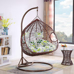 Double Wicker Chair Hanging Basket Indoor Swing Swing Hammock Balcony Courtyard Cradle Chair Red And Black