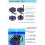 Solar Lotus Leaf Fountain Floating Pool Small Garden Fountain 5 Kinds Of Nozzles Ordinary Style (work In Sunshine)