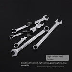 A Set Of 14 Pieces 8-24mm Dual Purpose Open Box Spanner Set Auto Repair Hardware Tool Double Head Solid Board Maintenance Tool (plastic Box)