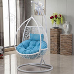 Hanging Basket Rattan Chair Swing Hanging Chair Indoor Hammock Balcony Table Chair Cradle Chair Home Black And White