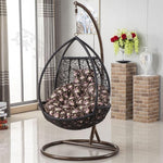 Hanging Basket Rattan Chair Swing Hanging Chair Indoor Hammock Balcony Table Chair Cradle Chair Home Black And White