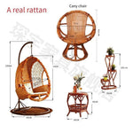 Rattan Hanging Basket Rattan Chair Hammock Indoor Rocking Chair Adult Rocking Chair Swing Hanging Orchid Chair Rattan Hanging Chair [wine Red]