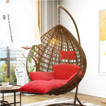 Hanging Chair Household Balcony Hanging Basket Rattan Chair Indoor Room Dormitory Swing Rocking Chair Single Coffee [armrest + Large]