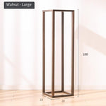 Solid Wood Flower Rack Indoor Living Room Floor Type Flower Table Simple And Creative Decoration Bedroom Porch Partition Table New Chinese Storage Rack Vertical Flower Rack - Large Walnut
