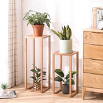 Solid Wood Flower Rack Indoor Living Room Floor Type Flower Table Simple And Creative Decoration Bedroom Porch Partition Table New Chinese Storage Rack Vertical Flower Rack - Large Walnut