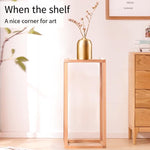 Solid Wood Flower Rack Indoor Living Room Floor Type Flower Table Simple And Creative Decoration Bedroom Porch Partition Table New Chinese Storage Rack Vertical Flower Rack - Large Walnut