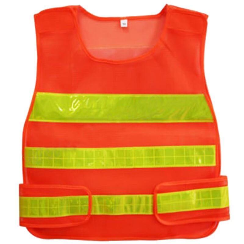 Vest Reflective Vest  One Size Fits All Fluorescent Red Reflective High Visibility Safety Vest