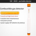 Combustible Gas Detector High Precision Natural Gas Leakage Alarm Gas Concentration Tester SW-8820 (no.5 Battery + Sound Light Alarm)