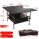 Outdoor Folding Table And Chair Equipment Portable Picnic Stall Folding Table Length 95 Width 55 Height 50cm Aluminum Table